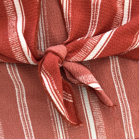 Rust Colored Tie-up Blouse - Picture 3 of 6